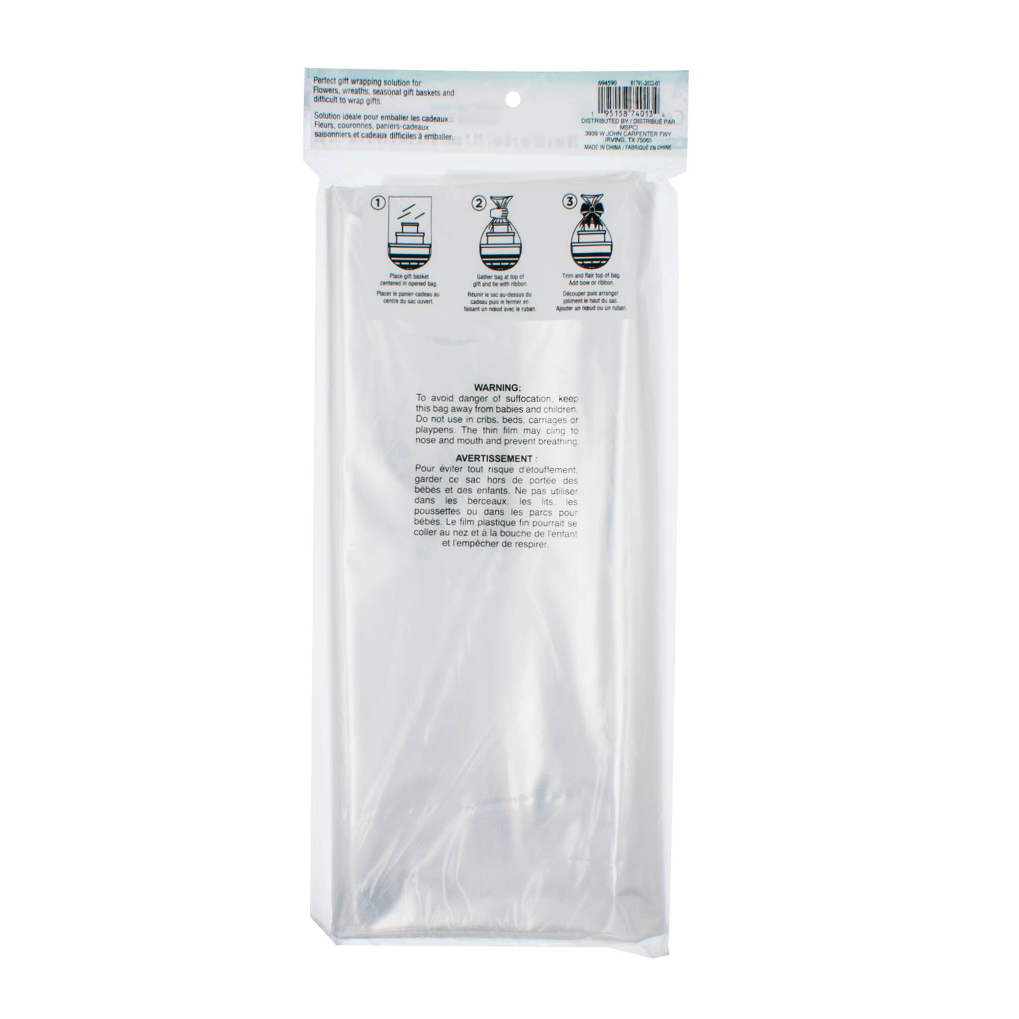 Jumbo Clear Basket Gift Bags by Celebrate It™, 12ct.